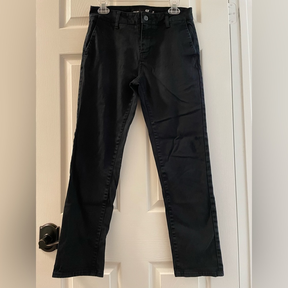 RSQ Cotton Chino Pants Black Durable Denim/ Jeans Slim Straight Fit 29x30